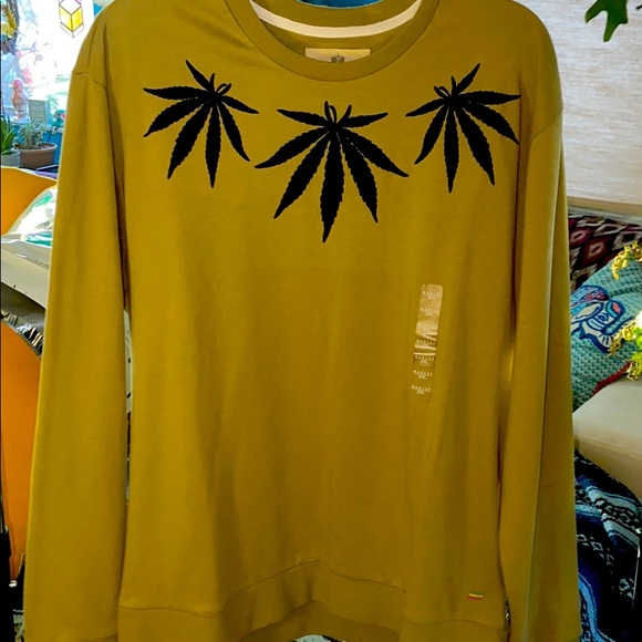 NWT Bob Marley leaf sweatshirt olive green xxl - Picture 3 of 8